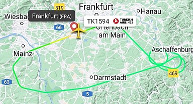 İniş takımları kapanmayan THY uçağı Frankfurt'a geri döndü