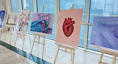 İstanbul Haseki Eğitim ve Araştırma Hastanesi'nde "Uluslararası Organ Bağışı Karikatür" sergisi açıldı
