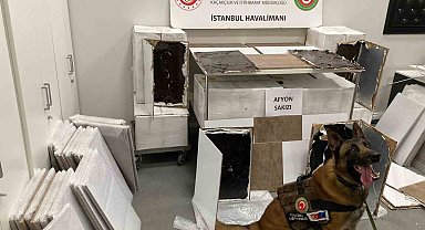 İstanbul Havalimanı'na kargoyla gelen suntalardan uyuşturucu çıktı