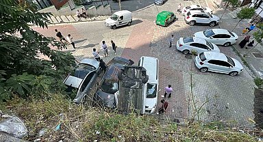 İstanbul'da feci kaza: Araç kullanmayı öğrenirken, pedalları karıştırdı 10 metreden aşağıya uçtu
