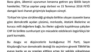 İYİ Parti Kurucu Genel Sekreteri Çıray, partisinden istifa etti