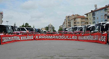 Karaman FK'nin taraftar kafilesi final maçı için Ankara'ya yola çıktı