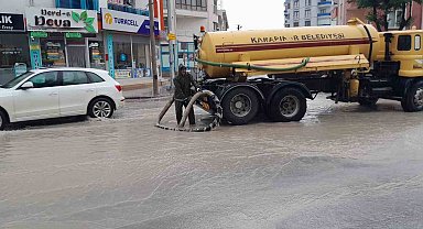 Karapınar'da yağmur yağışı etkili oldu