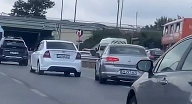 Kartal D-100'de makas terörü kamerada