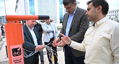 Kartepe'de bisikletseverleri mutlu eden hizmet