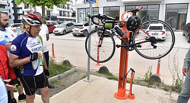 Kartepe'de kurulan Bisiklet Bakım İstasyonlarının montajı tamamlandı