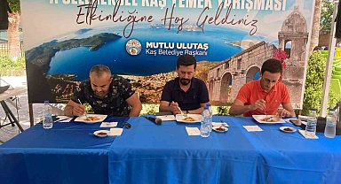 Kaş'ta geleneksel yemek yarışması
