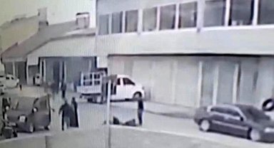 Kayınpederin damadını vurduğu anlar güvenlik kamerasında