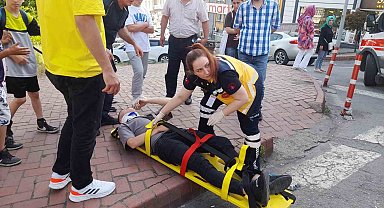 Kdz. Ereğli'de motosiklet ile otomobil çarpıştı: 1 yaralı