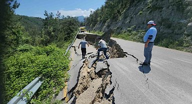Keltepe Kayak Merkezinin yolu heyelan sonrası kapandı