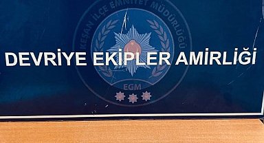 Keşan'da üzerine uyuşturucuyla yakalanan şüpheli tutuklandı