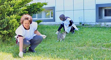 Kırklareli'nde sağlık çalışanları çevre temizliği yaptı