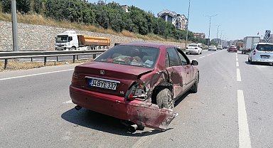 Kocaeli'de tır otomobile çarptı