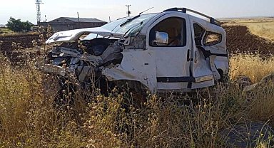 Kontrolden çıkan hafif ticari araçta takla attı: 1 yaralı