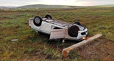 Kontrolden çıkan otomobil takla attı: 1 yaralı