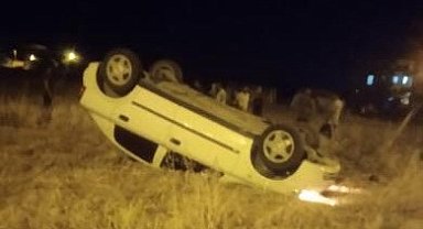 Kontrolden çıkan otomobil takla attı: 1 yaralı