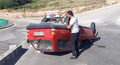 Kontrolden çıkan otomobil takla attı: 4 yaralı