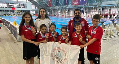 Körfezli yüzücüler havuzdan 10 madalya çıkardı