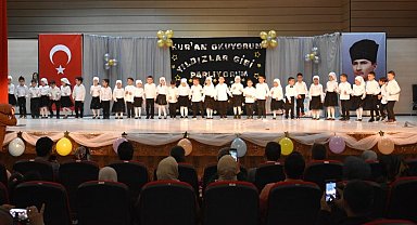 Kur'an kursu öğrencilerinin taç giyme ve yılsonu mezuniyet töreni yapıldı