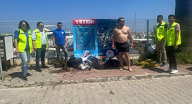 Kuşadası'nda balıkçı barınağı temizlendi