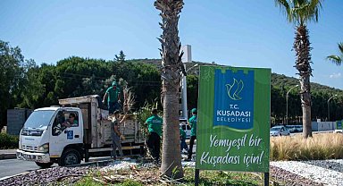 Kuşadası'nda yeşil seferberlik sürüyor