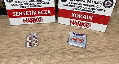 Kütahya'da şüphe üzerine durdurulan araçta uyuşturucu bulundu