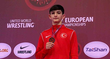 Milaslı güreşçi Avrupa üçüncüsü oldu