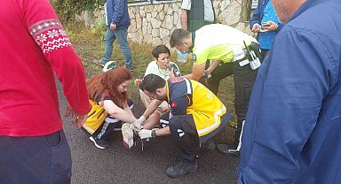 Motosiklet ile otomobil çarpıştı: 1 yaralı