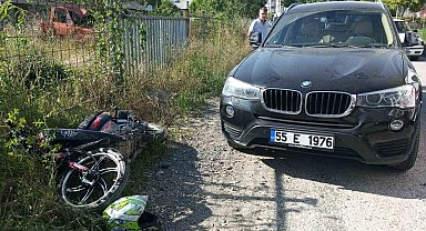 Motosiklet ile otomobil çarpıştı: 1 yaralı
