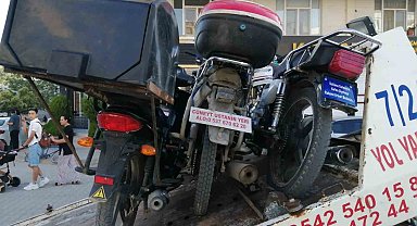 Motosiklet sürücülerine ceza yağdı