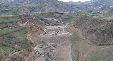 Narman Şehitler Barajında çalışmalar sürüyor