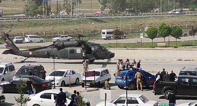 Operasyonda rahatsızlanan asker helikopterle hastaneye yetiştirildi