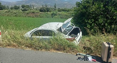 Otomobil kanala uçtu