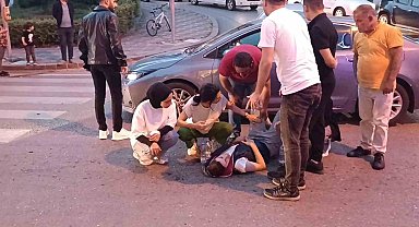 Otomobilin çarptığı bisikletli yaralandı