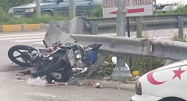 Otomobille çarpışan 70 yaşındaki motosiklet sürücüsü hayatını kaybetti