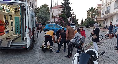 Otomobille motosiklet çarpıştı: 1 yaralı