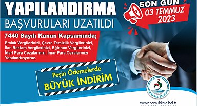 Pamukkale Belediyesi'nden yapılandırmada son gün uyarısı