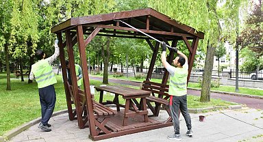 Parklar çiçek ve bitkilerle süsleniyor