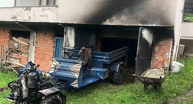 Pat pat motorunda çıkan yangın söndürüldü