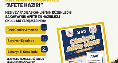 "Okulum Afete Hazır" yarışmasında birinci oldular