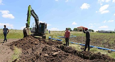 Sandal'a 3 kilometrelik içme suyu terfi hattı döşeniyor