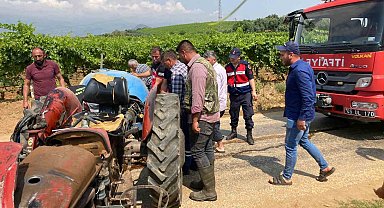 Sarıgöl'de traktör kazası: 1 ölü