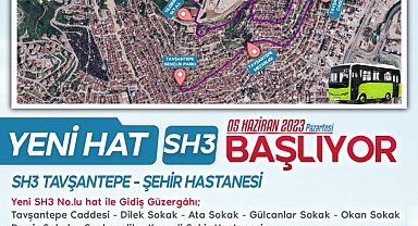 Şehir hastanesine yeni hat