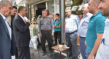 Siirt Valisi, işyerleri yanan esnafı ziyaret etti