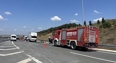Silivri TEM Otoyolu'nda zincirleme kaza: 3 yaralı
