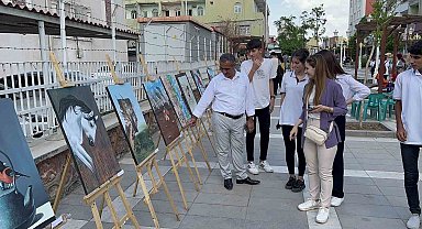 Silopi'de öğrenciler resimlerle çevre kirliliğine dikkat çekti