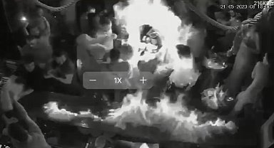 Şişli'de gece kulübünde dehşet anları kamerada: Alev alev yandılar