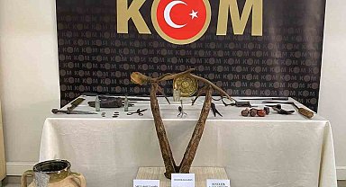 Sivas'ta tarihi eser ve uyuşturucu operasyonu