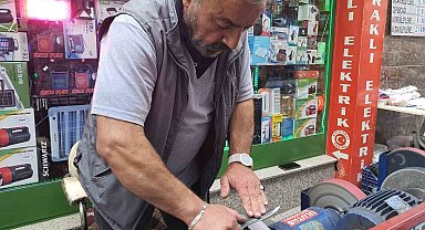 Sungurlu'da bıçakçılarda 'bileme' mesaisi