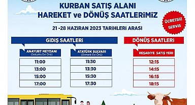 Talas Belediyesi'nden kurban satış alanına ücretsiz servis
